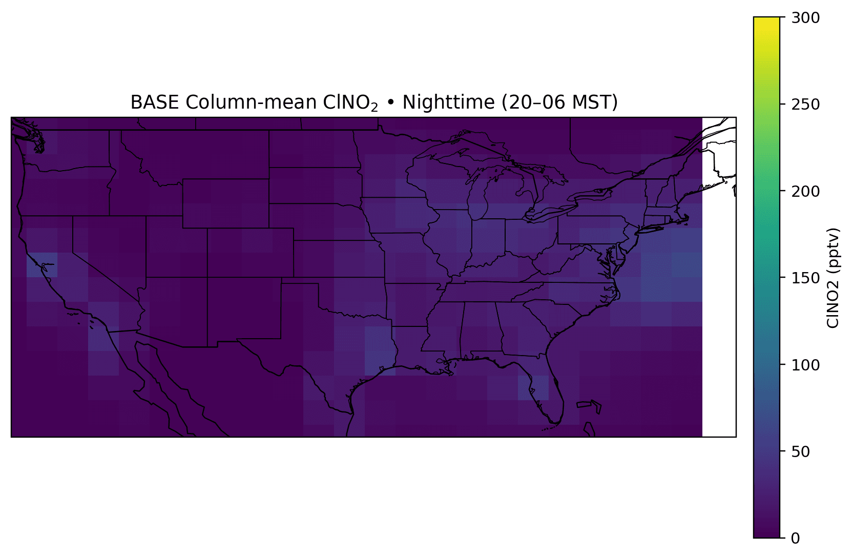 ClNO2 before changes map