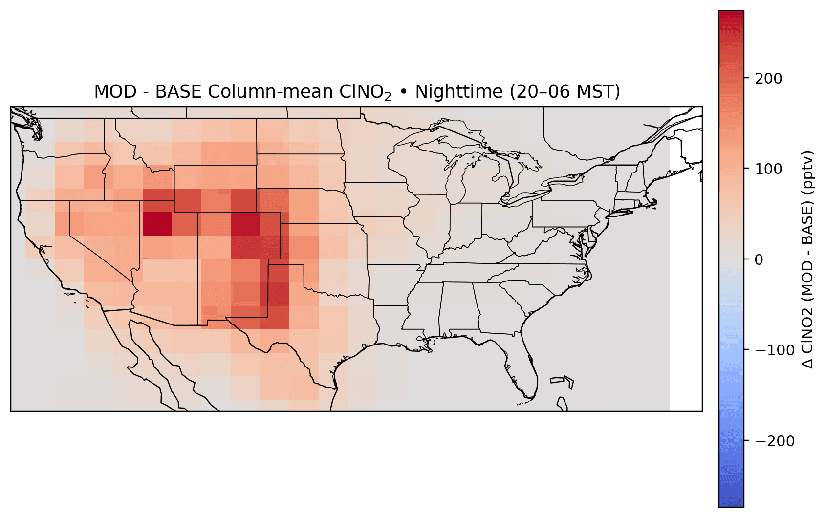 ClNO2 difference map (after - before)