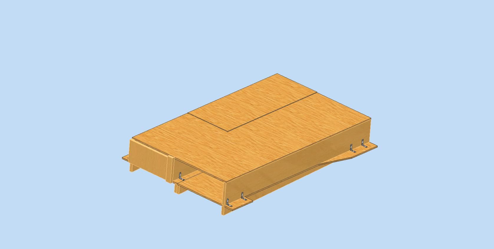 CAD view of the overall camper platform