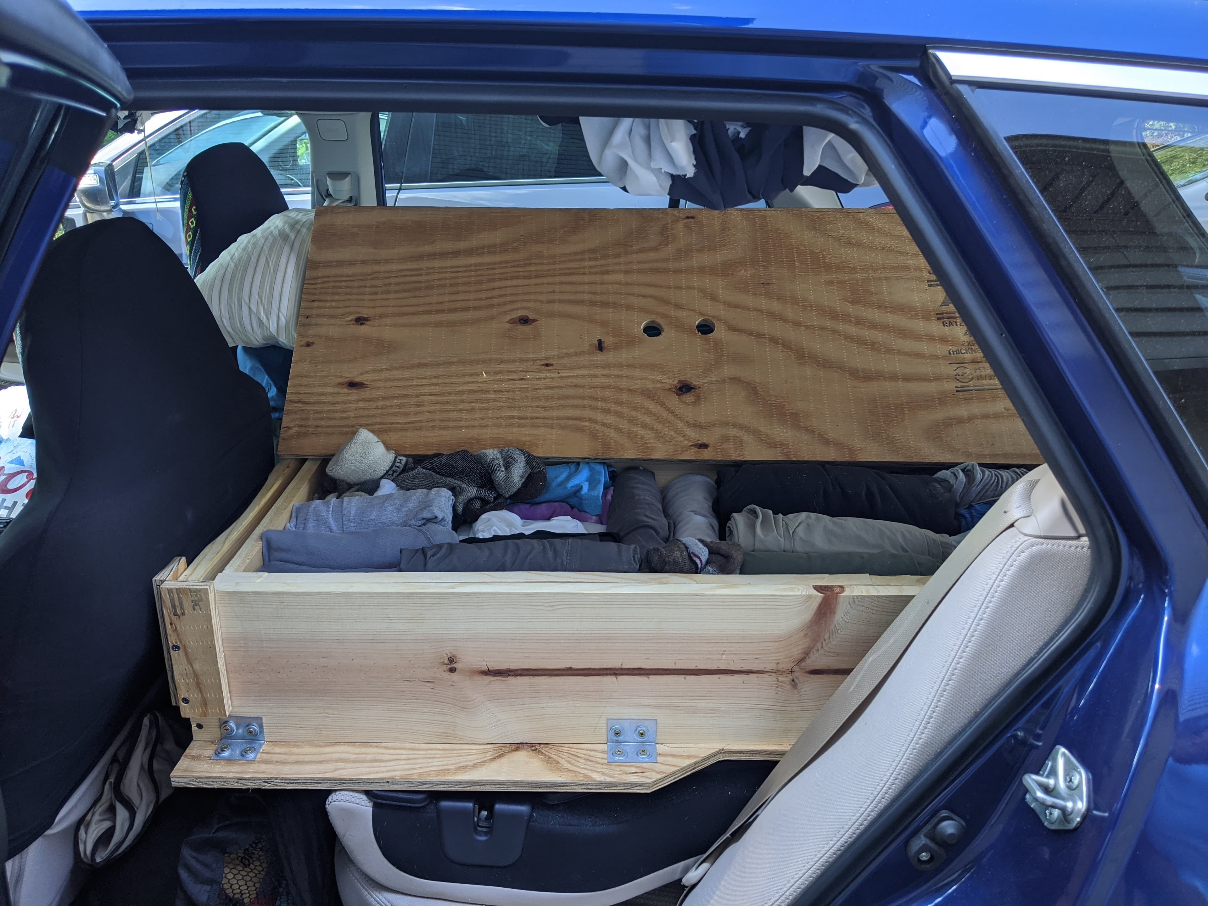 Clothes compartment open