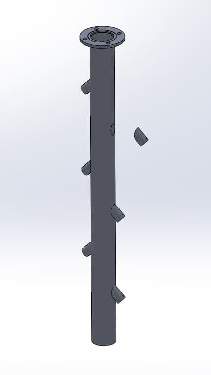 CAD of manifold assembly showing geometry and port layout