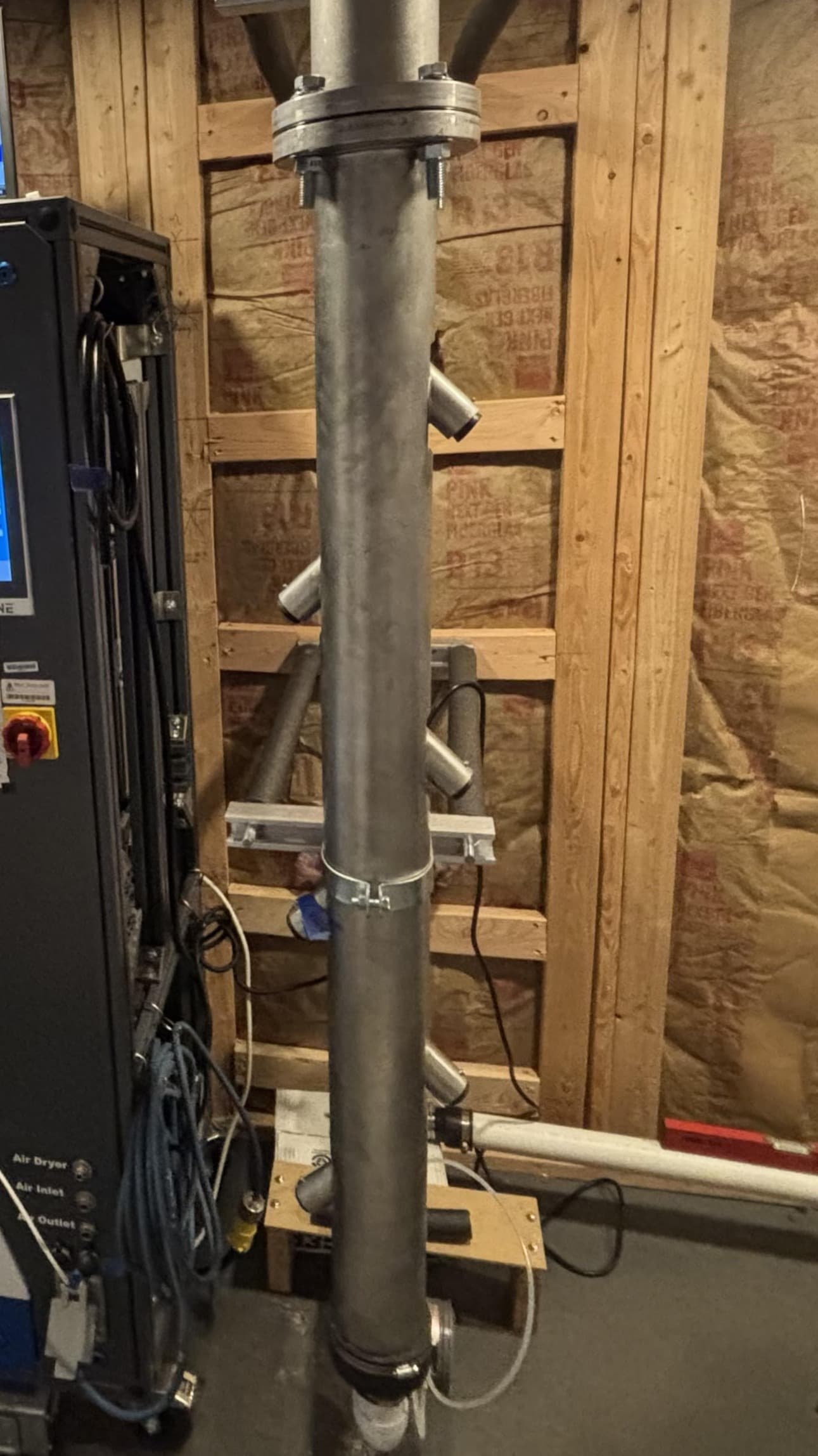 Completed manifold installed in the lab