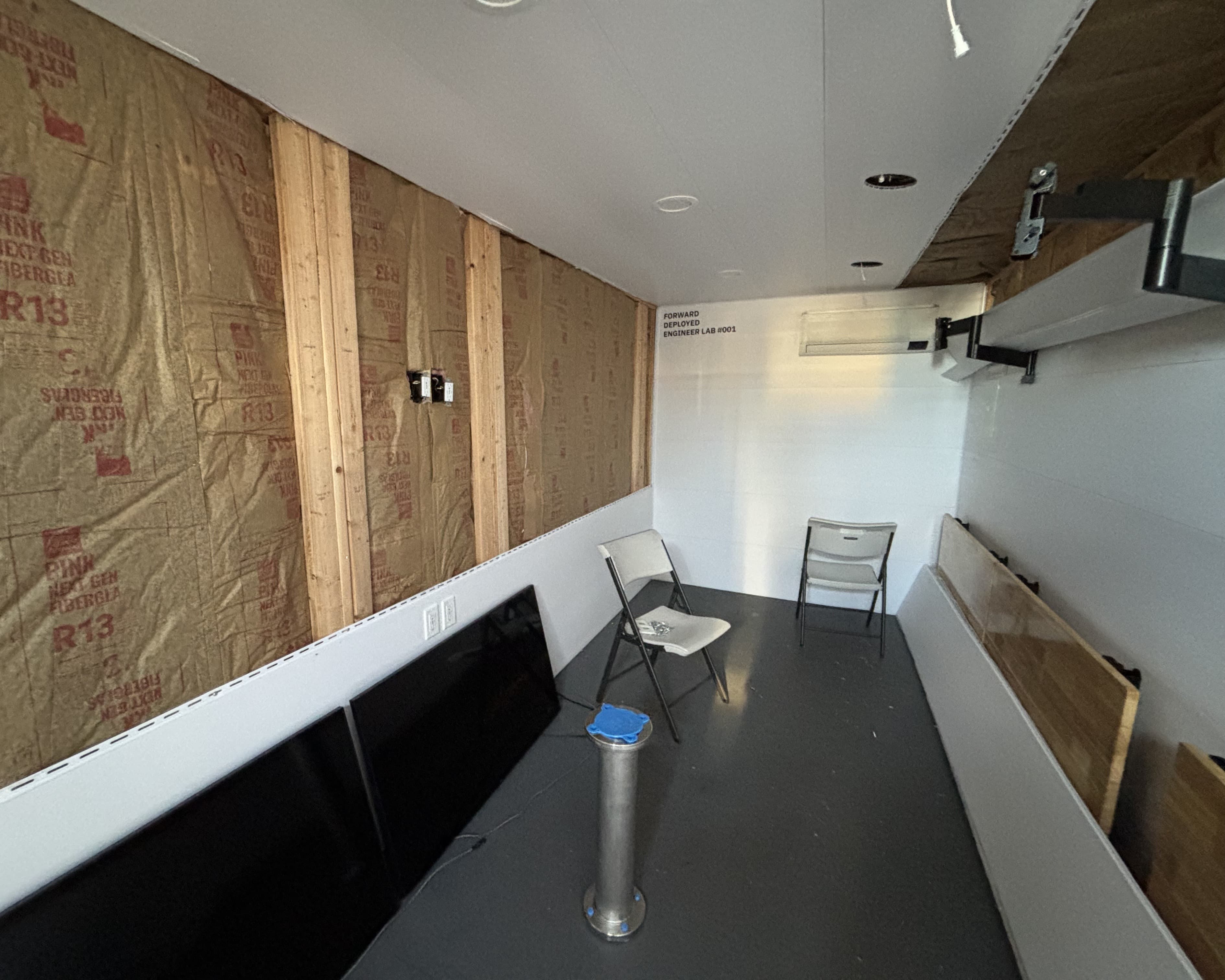 Original shipping container before modifications