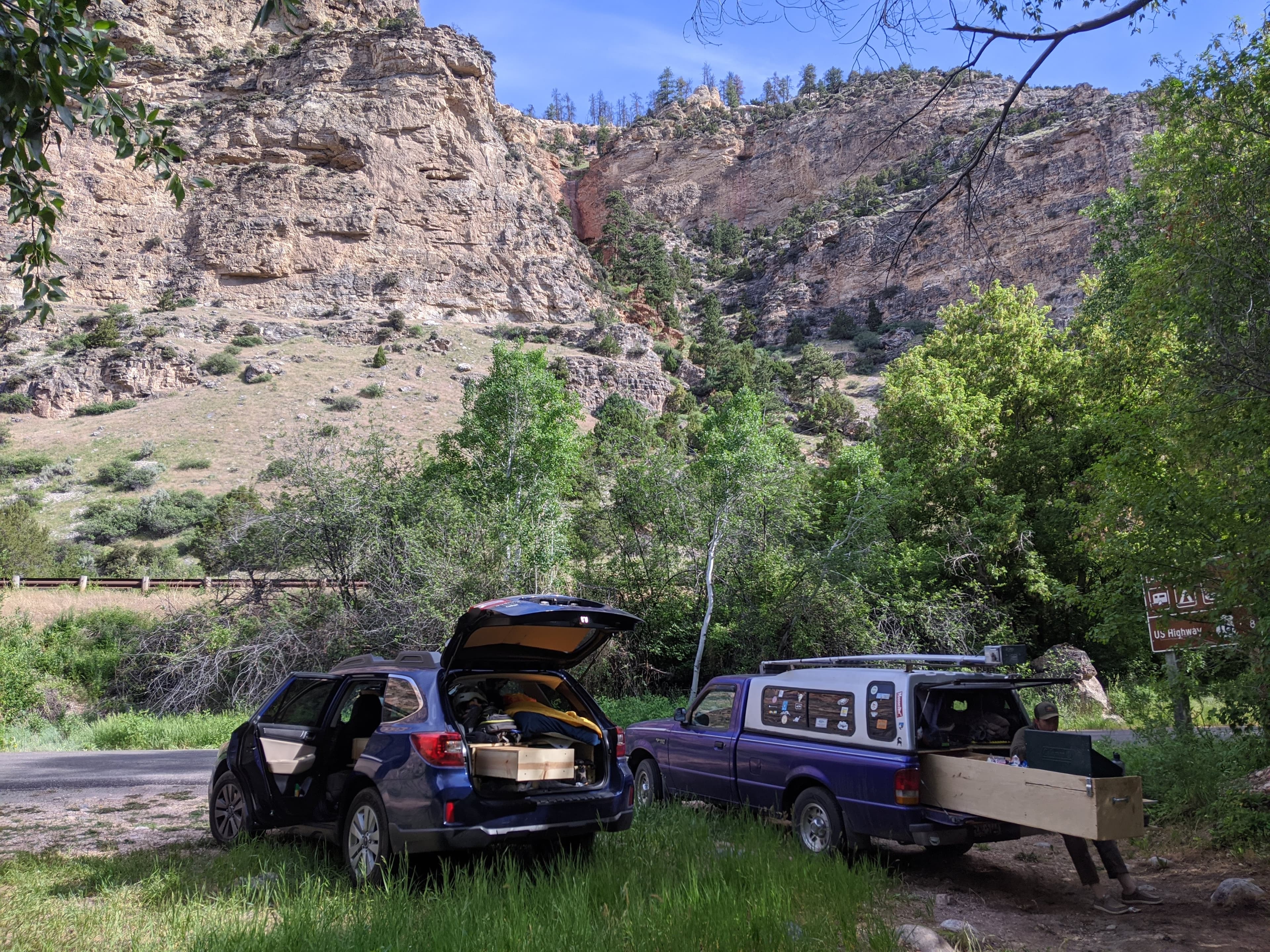 Subaru camper build being used on a trip photo 2