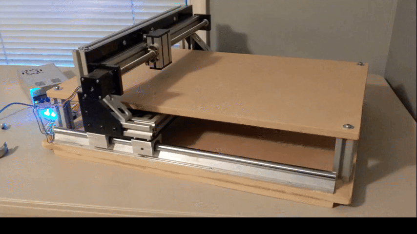 Final ball screw actuation shown in motion